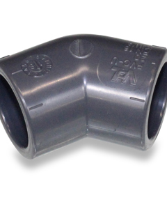 Elbow 45deg PVC 20mm 2x stick-on sleeve PN16